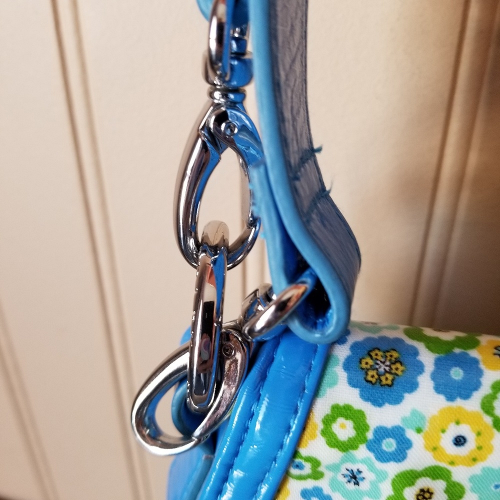 Vera Bradley Frill purse/bag blue green yellow - Picture 3 of 6